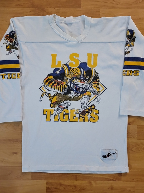 Ravens Athletic Other - Ravens LSU Tigers 1988 Jack Davis Collection Big Logos, Half Sleeves Medium